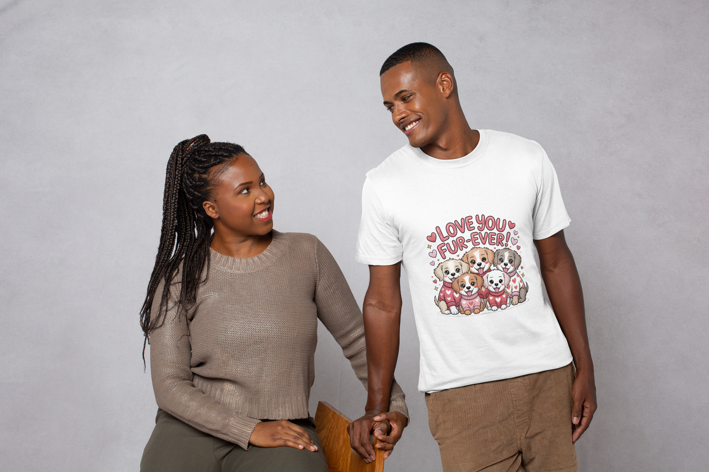 Love You Fur-Ever Dogs T-Shirt, Valentine T-Shirt,  Gift for Dog lovers