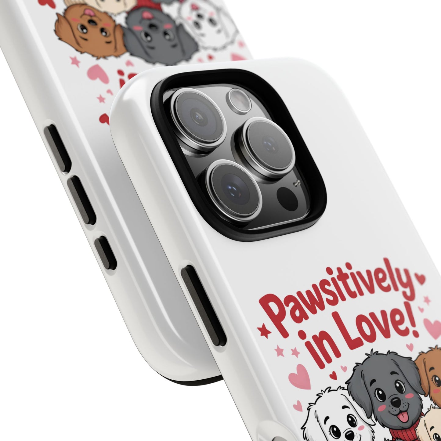 Pawsitively in Love! Cute Puppy Phone Case — Protective Tough Case for Dog Lovers