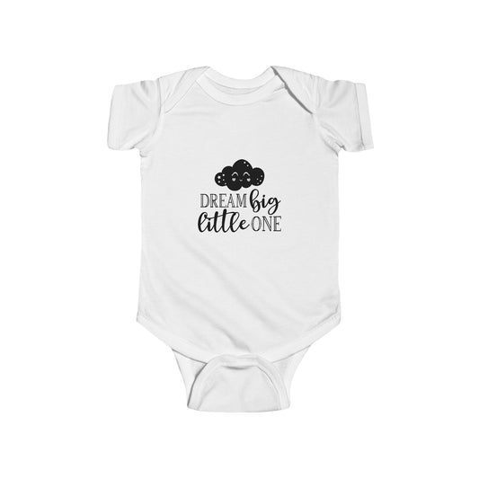 Dream Big Little One Infant Bodysuit - Cute Cloud Baby Onesie