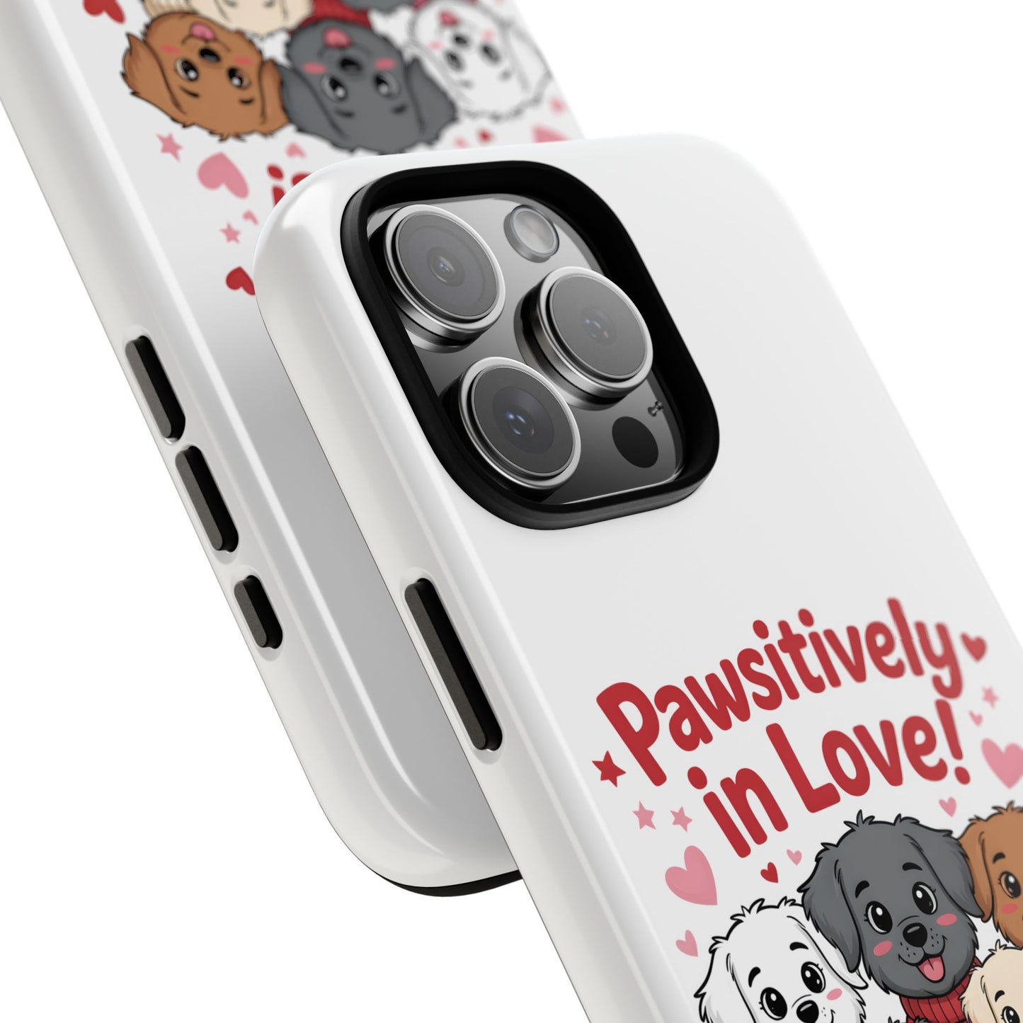Pawsitively in Love! Cute Puppy Phone Case — Protective Tough Case for Dog Lovers