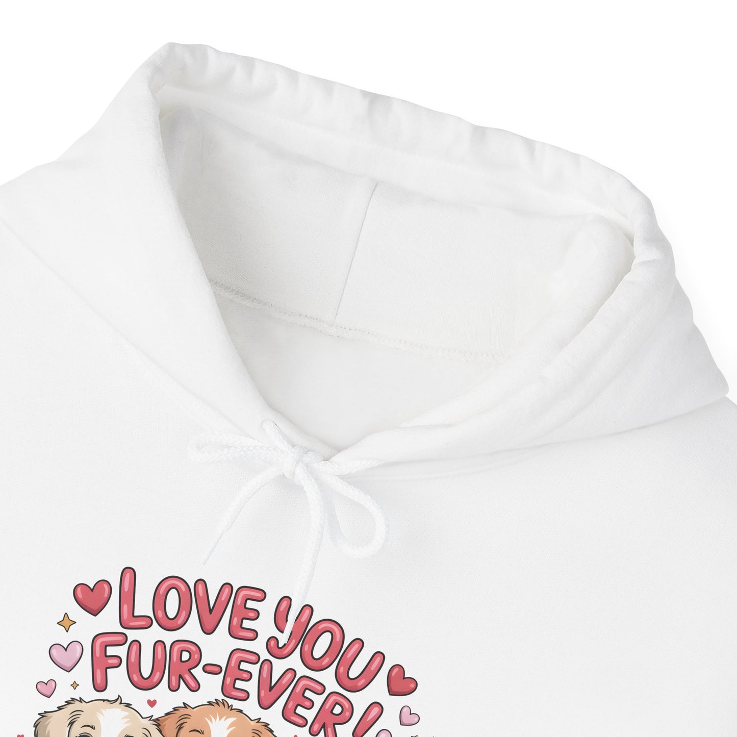Dog Lover Hoodie — "Love You Fur-Ever" Cute Puppies Valentine Sweatshirt, Gift for Dog Lovers, Couples Gift